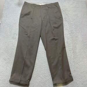 Slates by Dockers‎ Mens 40x32 Pleated Wool Blend Dress Pants grey Casual Office